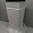 Mueller Janska M-Resin Heavy Duty Tall Planter, Indoor/Outdoor Grande Plant, Tree, Flower Pot, 2-Piece Set, 18”, Modern Design, Built-in Drainage, White