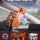 TORRAS for iPhone 17 Pro Case with Stand, Fit for MagSafe, 4X Military Drop Protection, Camera Control Button, Slim Soft Edge Phone Case for iPhone 17 Pro, Translucent Matte Cover 6.3", Cosmic Orange