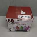 Minetom Vintage C9 LED Christmas Lights Outdoor Multicolor, 50 Feet C9 String Lights for Christmas Tree Roofline Holiday Party Indoor Outdoor Garden Patio Backyard Cafe Xmas Decoration, Green Wire