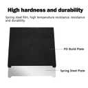 3D Printer K2 Plus Build Plate Black Textured PEI Surface Platform Sheet for Creality K2 Plus, Flexible Removable Heated Bed Platform Mat 370x370mm 3D Printer Accessories Parts