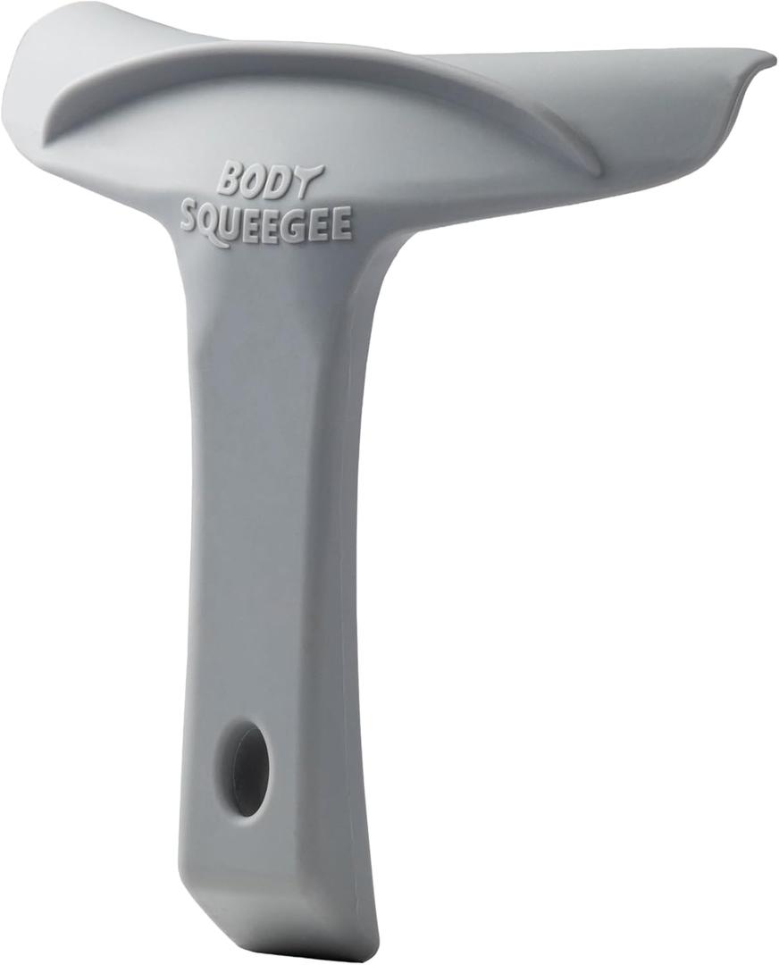 The Body Squeegee Original Silicone Squeegee for Body, Curved Water Remover for Skin, Post-Shower Drying Tool, Hygiene Tool for Reducing Muskiness in Towels, Shower Accessory and Bathroom Essential (Gray)