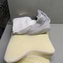 Cervical Neck Pillow for Pain Relief - Ergonomic Side Sleeper Pillow for Neck Support, Cooling Cervical Pillow for Sleeping, Contour Orthopedic Memory Foam Pillows for Back Stomach Sleepers (Dark Grey & White)