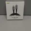 acer USB4 Cable 40Gbps, 8K@60Hz Thunderbolt 4/3 Cable, 240W Fast Charging Braided High Speed USB-C Video Cord Compatible with MacBook, SSD, Docking, iPhone 16 and More (3.3FT)