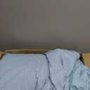 Anluoer Full Comforter Set, Light Blue Tufted Bed in a Bag 7 Pieces with comforters and Sheets, All Season Bedding Sets with 1 Comforter, 2 PillowShams, 2 Pillowcases, 1 Flat Sheet, 1 Fitted Sheet