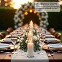 Sandraheer 12-Pack White Pillar Candles with Clear Hurricane Glass Vases - 3-Size Set for Wedding Table Centerpieces, Home Decor | Windproof Candle Holders