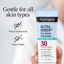 Neutrogena Ultra Sheer Dry-Touch Mineral Sunscreen For Face & Body, SPF 30 Broad-Spectrum UVA/UVB Protection, Titanium Dioxide & Zinc Oxide Sunscreen, Oxybenzone-Free, 3.0 fl. oz
