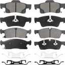 Front & Rear Semi-Metal Brake Pads Set for Dodge Durango 2011-2020 3.6L 5.7L, for Jeep Grand Cherokee 2011-2016 3.0L 3.6L 5.7L, 8PCS