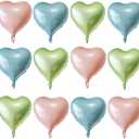 Pink Heart Shaped balloons Pack of 12,18 Inch Love Valentine Balloons Heart Romantic Balloons For Valentines Day Propose Marriage Wedding Bridal Shower Engagement Party Decorations Pack of 10