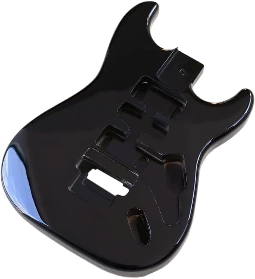 JD.Moon Electric Guitar Body For Fender ST Strat Guitar Accessory DIY Double Locking Tremolo Black Poplar Wood