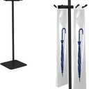 Umbrella Bag Stand, Umbrella Holder Stand with Free 200 Disposable Large Plastic Umbrella Bags, Wet Umbrella Bags Stand