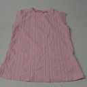 SHEWIN Women's Summer Tops Casual Crewneck Cap Sleeve Shirts Lightweight Crochet Knit Texture Tank Top Blouses (Medium, Pink)