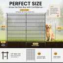 10 Panels No Dig Garden Fence Animal Barrier, 48in(H) 26.25ft(L) Decorative Metal Outdoor Dog Fence, Rustproof Pet Fencing for Yard, Patio, Flower Bed -Temporary Fencing| Easy to Install