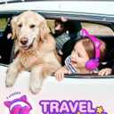 iClever Kids Headphones Cat Ear, LED Light Up, 85dBA Safe Volume, Stereo Sound Toddler Headphones for Travel School, Foldable 3.5mm Wired Kids Headphone for iPad Tablets, Meow Lollipop-Hot Pink