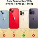 3 x [3 Pack] Screen Protector for iPhone 14 Pro,iPhone 14 Pro Camera Protector, iPhone 14 Pro Front and Back Screen Protector Tempered Glass [Anti-Scratch][New Version] Protective Film(6.1")