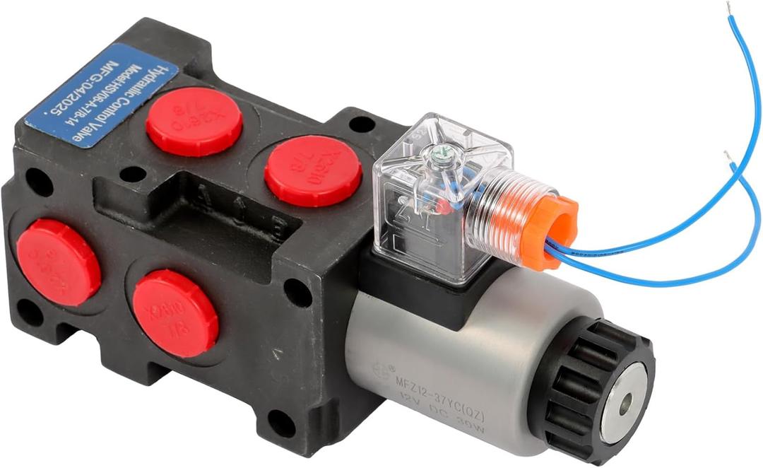 13GPM Hydraulic Solenoid Selector Diverter Valve DC12V 6 Port 50LPM for Switching Oil Circuits Between Different Flow Rates And Pressures