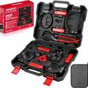 10-Piece Oil Filter Wrench Set 2-3/8"to 4-3/4", 12-Inch Adjustable Oil Filter Plier, Universal 3-Jaw Oil Filter Wrench, 1/2"Quick Release Ratchet Handle, 1/2"-3/8" Adapter, Towel in Storage Case