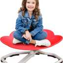Qusases Sensory Swivel Chairs for Kids, Spinning Chair for Autistic Kids, Sit and Spin Sensory Toys, Training Body Coordination, Autism ADHD Chairs Indoor Outdoor Play Equipment (Red)