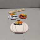 3 Pcs Fall Pumpkin Decor Wooden Table Sign Thankful Blessed Grateful Tabletop for Autumn Farmhouse Vintage Thanksgiving Harvest Party Rustic Home Room Table Shelf Halloween Decorations