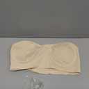 ANGOOL Strapless Bras for Women Wirefree Non-Slip Tube Top Invisible Bralette Seamless Padded Bandeau Bra (Small, Beige)