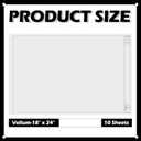 Gilprop 10 Sheets Architectural Vellum Paper 18" x 24" Drafting Vellum Tracing Sheets White Translucent Drafting Paper Rag with Border and Title Block for Drawing Sketching Architecture Building