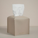 OLETHA Square Tissue Box Cover  Aesthetic Desk Decor for Room, Home & Office  Tissues Cube Boxes Holder  Light Taupe