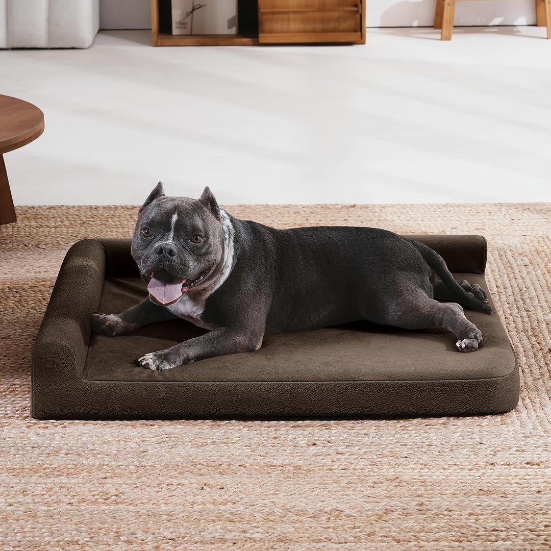 Cooling Gel Memory Foam Orthopedic Dog Bed for Medium Dogs with Arthritis