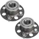 Autoround Pair 512175 Rear Wheel Bearings and Hub Assembly Compatible with Honda Civic 2001-2005, Acura EL 2001-2005 4-Lug w/ABS