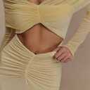 Rafaella Slunky And Meshki Maxi Dress, Lemon, XL