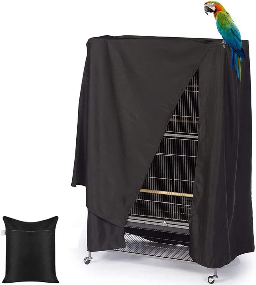 Bird Parrot Cage Cover Waterproof Sun Square Rolling Stand Birds Parrots Cages Covers Good Night Parrot Birdcage Protector Covers (41x27x48in) (41.0"L x 27.0"W x 48.0"H)
