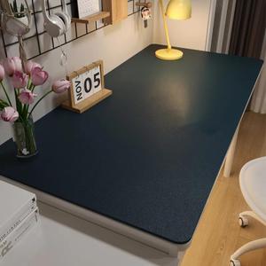 Leather Desk Mat, Office Desk Pad, Laptop Mat - Dark Blue, 47.2 * 15.7