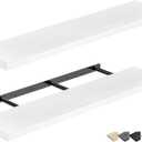 QEEIG Extra Long Floating Shelves for Wall (White, Set of 2, 47.2")