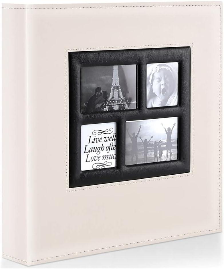 Ywlake Photo Album 4x6 1000 Pockets Photos, Extra Large Capacity Family Wedding Picture Albums Holds 1000 Horizontal and Vertical Photos Beige
