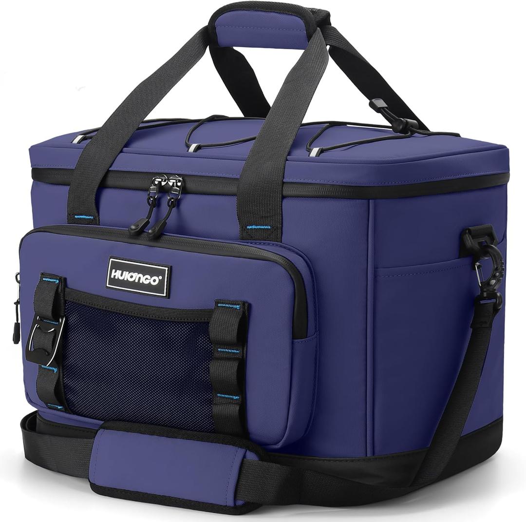 Hulongo Insulated Foldable Collapsible Cooler Bag Soft Sided Cooler for Picnic, Camping, Grocery Shopping, Beach, 30L