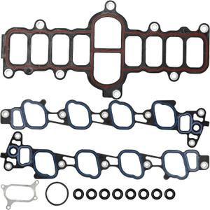 Lower and Upper Intake Manifold Gasket Set MS 96281-1 MS19370 Compatible with Ford E-150 4.6L 04-14, E-150 4.6L 04-14, F-150 4.6L 04-08, Mobility Ventures MV-1 4.6L 14-15