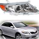 munirater 81110-06520 Right Front Chrome Projector Headlight Light Lamp Passenger Side Replacement for Camry 4-Door Sedan 2010 2011