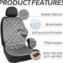 Jokuye 1 Pack Car Seat Cushion Comfortable Seat Cover for Cars, Full Back and Seat Cushion for Driver and Passenger-Gray