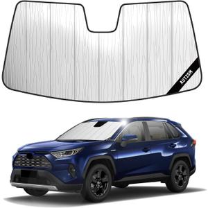 Windshield Sun Shade for Toyota RAV4 2019-2025, Custom-fit Windshield Cover, Keep Vehicle Cool, Protect Dashboard, Foldable Car Window Shades Toyota RAV4 Accessories