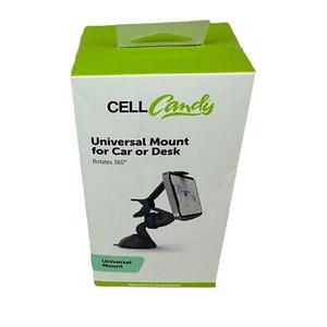 Cell Candy - Universal Cell Phone Mount for Car or Desk - Black