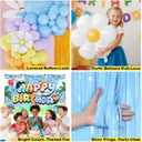 Daidle Blue Dog Birthday Party Decorations for Girls & Boys - Cartoon Theme Balloon Arch Kit with Backdrop, Fringe Curtains & Bone Foil Balloons - Easy Setup Party Supplies for 1st 2nd 3rd Bday