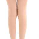 Girls Colorful Fleece Lined Tights Kids Warm Thermal Tights (4-6 Years, Nude)