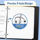 SUNEE Binder Dividers with Tabs for 3 Ring Binder, 8.5 x 11 Paper White Binder Dividers Blank with 8 Tabs, 12 Sets Page Dividers for School, Office and Home, 96 Dividers