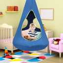 Kids Nest Swing Chair, Hanging Hammock Chair Nest Hammock Swing Chair for Outdoor and Indoor(32" D x 52" H),Detachable Play Tent Swing for Child Sensory Swing for Kids Age from 3-12 Years(Blue)