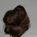 CJL HAIR Large Messy Bun Hair Piece Wavy Curly Scrunchies Synthetic Chignon Ponytail Hair Extensions Thick Updo Hairpieces for Women Medium Brown