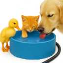 Heated Water Bowl for Dog Cat, Outdoor Warming Animals Bowl with Chew Resistant Power Cord, Waterproof Heat Pet Bowl Smart Uniform Heating in Winter Antifreeze for Chicken Duck,108 fl oz