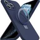 Designed for iPhone 11 Pro Max Case with Magnetic Invisible Stand Compatible with MagSafe Military-Grade Protection Shockproof Silicone iPhone 11 Pro Max Phone Cases for Women Men 6.5'',Dark Blue