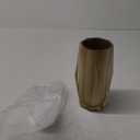 Faceted Toilet Brush, Durable Resin, Discreet Design, Stainless Steel Handle, for Stylish Bathroom Decor, Bronze, 4x16, Sold Individually