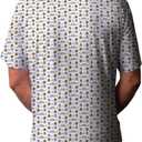 Blue 84 NHL Mens NHL Officially Licensed Short Sleeve Performance Polo All Over Print White (XX-Large)