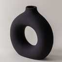 Small Black Vase, Cute Vase, Aesthetic Vase, Black Ceramic Vase, Small Vases for Centerpieces, Black Bedroom Décor, Black Vases for Decor, Bathroom Vase, 6" Tall