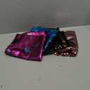 MOCOFO 4 Pack Glitter Sequins Pillow 16X16'' Decorative Pillow Cover Sequin Pillowcase Magic for Party Sofa Couch Car