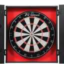 EastPoint Tournament Bristle Dartboard - 18-Inch Red/Black - Self-Healing Sisal Surface & Steel Tip Darts - LED Scoreboard & Dart Boards for Adults - Easy-Mount Cabinet & Game Room Decor